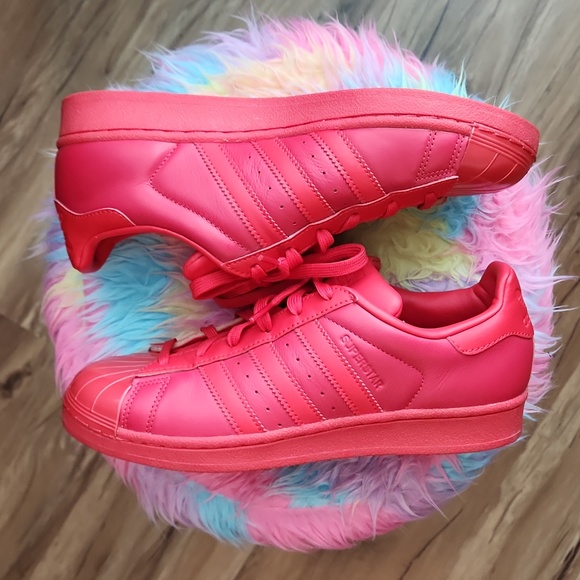 Adidas Originals Superstar Sneakers Red Size M8 W9 2016 collection Retro - Picture 8 of 13